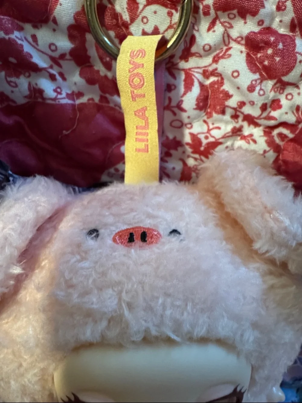 Llor Doll Plush Keychain - Cream Plush with Yellow Collar